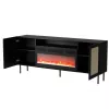 JUTA EF kummut + electric kamin 202x39.5x85 must + linol calabria