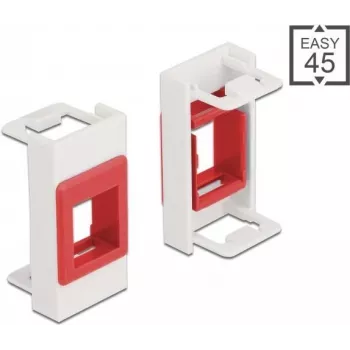 Keystone'i hoidik DeLOCK Easy 45 moodul 22,5 x 45 mm valge punane