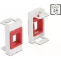 Keystone'i hoidik DeLOCK Easy 45 moodul 22,5 x 45 mm valge punane