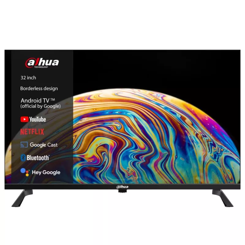 TV DAHUA DHI-LTV32-SD100 31,5-tolline HD LED-nutiteler 1366×768, Android 11, Wi‑Fi, 2×HDMI, VESA 200×200