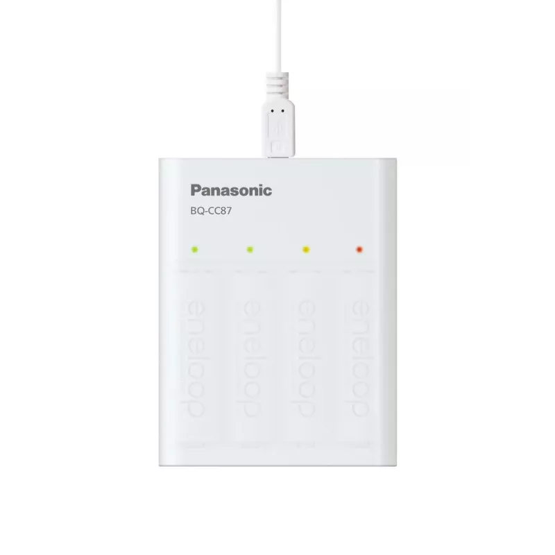 USB-akulaadija PANASONIC Eneloop Smartplus BQ-CC87 + 4x AA 2000 mAh (K-KJ87MCD40USB)