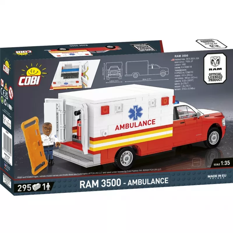 Ehitusmänguasi Cobi RAM 3500 kiirabi mudel 24609 ehitusklotside komplekt