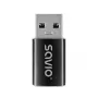 Savio AK-81 videokaabli adapter USB USB-C USB Type-A must