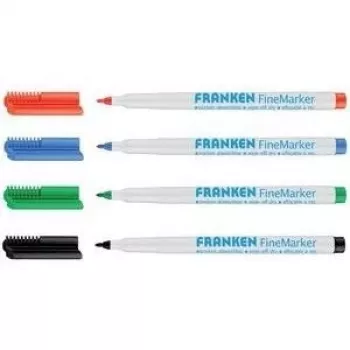 Fine Marker Franken FineMarker 4 tk Must Sinine Roheline Punane