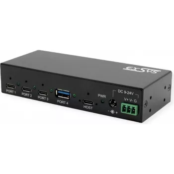 EXSYS EX-12293HMS USB 3.2 Gen 2 metallist jagaja, 4 porti (3x USB-C + 1x USB-A)
