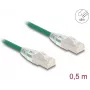 Võrgukaabel DeLOCK RJ45 Cat.6A pistik pistikusse 0,5 m roheline