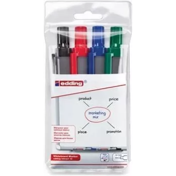 Marker Edding retract 12 4 tk Bullet tip Must Blue roheline Red