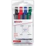 Marker Edding retract 12 4 tk Bullet tip Must Blue roheline Red