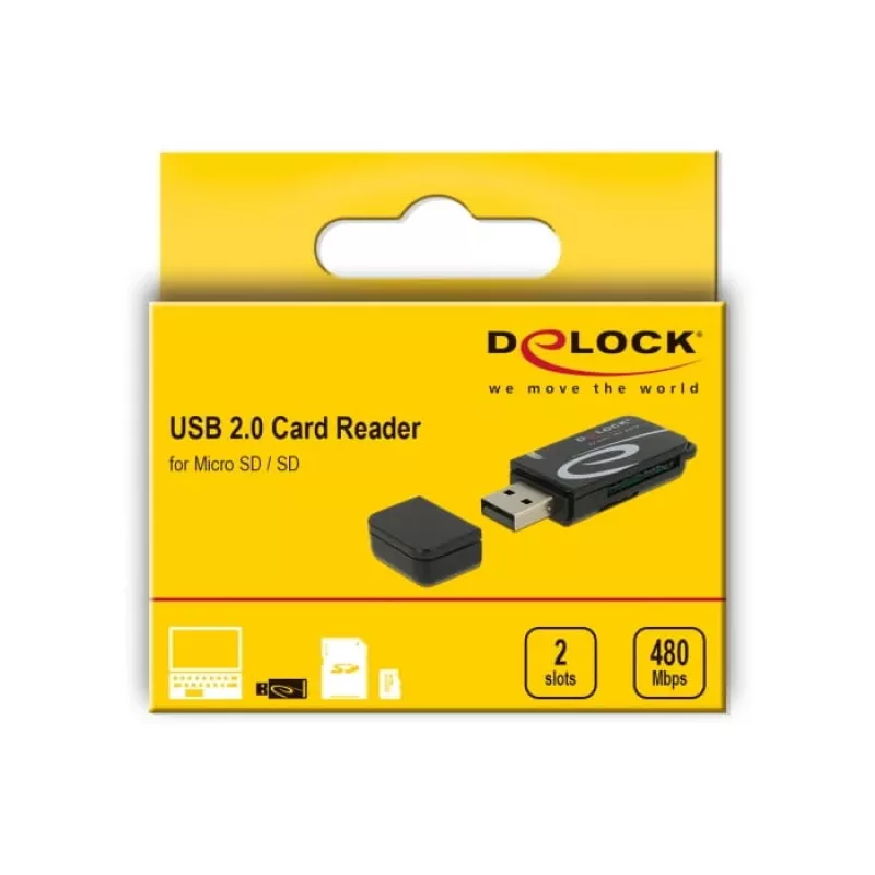 Kaardilugeja DeLOCK Mini USB 2.0 SD ja Micro SD pesaga