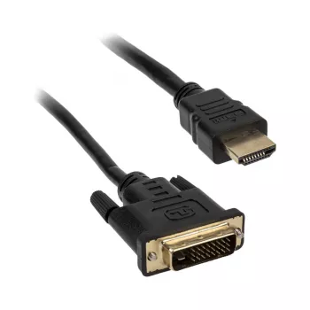 Video kaabliadapter Akasa AK-CBHD06-20BK 2m DVI-D HDMI Must