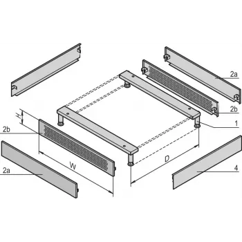 Schroff soklikate 800D RAL7021(2) (23130170)