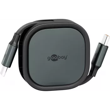 Wentronic goobay isetõmbuv USB-C-kaabel must/hõbe 15W vastupidavas korpuses - Kaabel - Digitaalne/andmeside (77424)