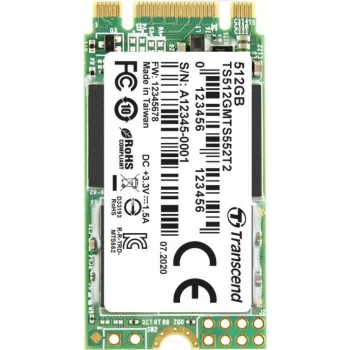 Transcend MTS552T2 - SSD - 512 GB - sisemine - M.2 2242 (kahepoolne) - SATA 6Gb/s (TS512GMTS552T2)