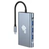 HUB 8in1 adapter USB C HDMI x2 USB VGA RJ45 PD