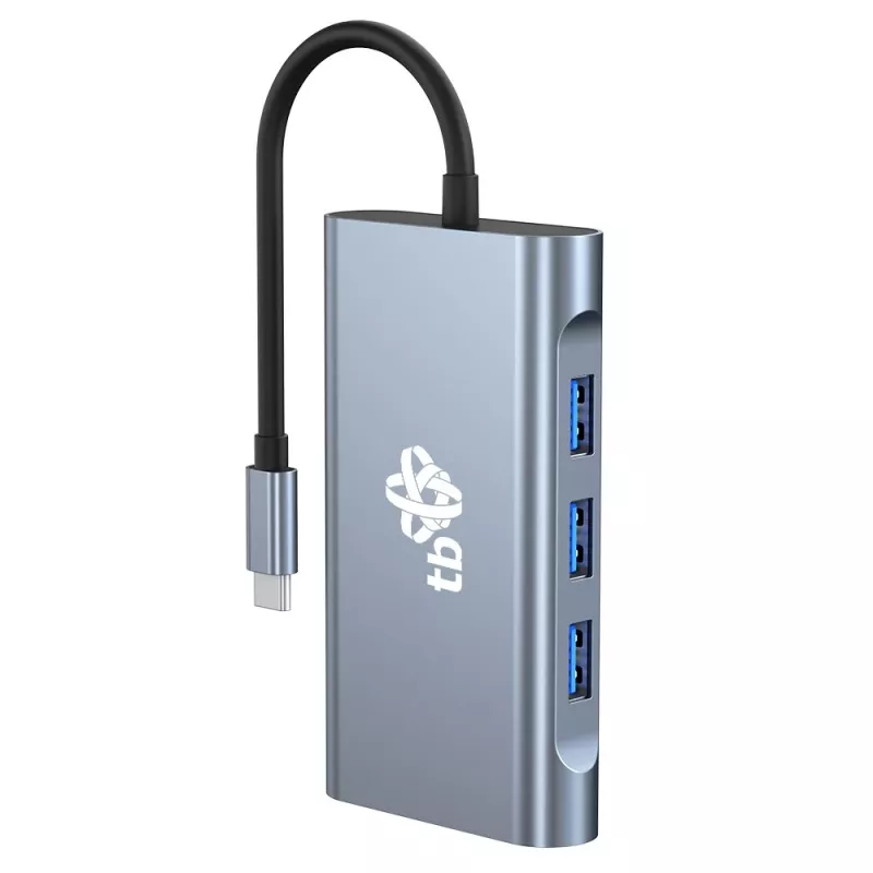 HUB 8in1 adapter USB C HDMI x2 USB VGA RJ45 PD
