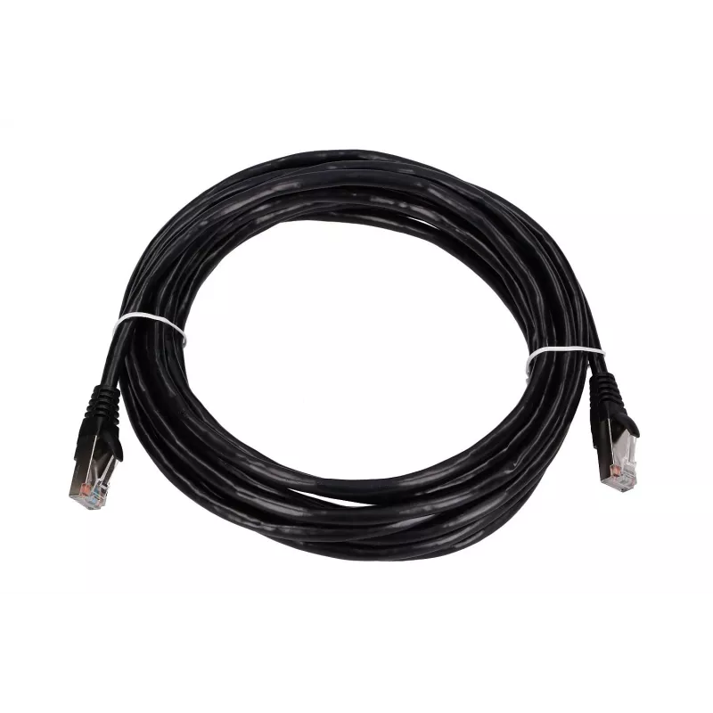 LAN-i patchkaabel Extralink Cat5e FTP 5 m, vask-keerdpaar, RJ-45–RJ-45, must