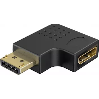 Goobay DisplayPort nurgeline adapter 90° vasak must (77132)