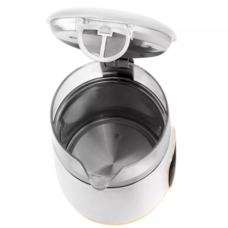 Elektriline veekeetja Adler AD 1305WG — 1,7 l, 2200 W, klaas/plast, valge/kuldne/läbipaistev