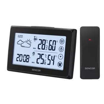 Ilmajaam SENCOR SWS 2850 — sise-/välistemperatuur ja -niiskus, 1 juhtmevaba andur, 433,92 MHz, max/min mälu