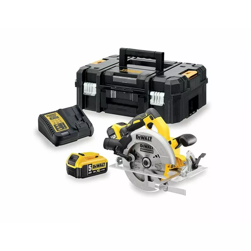 DeWALT DCS570P2-QW kaasaskantav ketassaag 18,4 cm Hõbedane, Kollane 5500 RPM