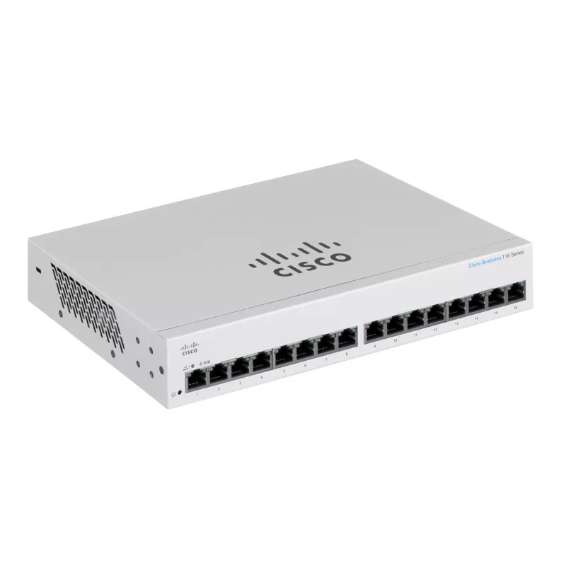 Lüliti, Cisco CBS110 haldamata L2 Gigabit Ethernet 16x RJ-45 (10/100/1000), 1U, 32 Gbps