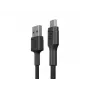 USB 2.0 kaabel roheline Cell KABGC23, USB A – Micro-USB B, 0,3 m, must