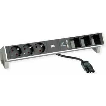 Desk2 3Schuko 3ABD USB Charger roostevaba teras (902.449)