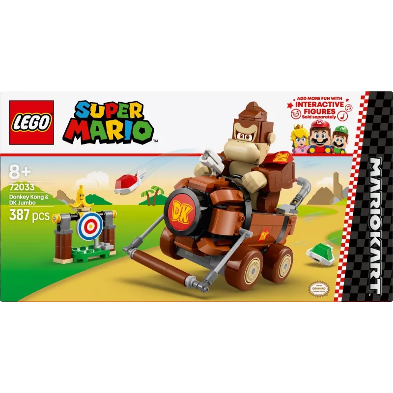 Ehitusklotsid Super Mario 72033 Mario Kart - Donkey Kong ja DK Jumbo