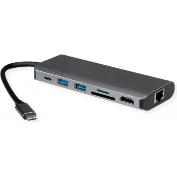 Dokkimisjaam ROLINE 12021123 USB 3.2 Gen 1 USB-C hall Ethernet 1000 Mbit/s