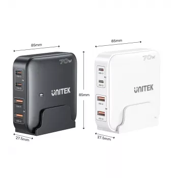 UNITEK P1229AWH01-EU mobiilseadme laadija universaalne valge vahelduvvool kiirlaadimine siseruumides