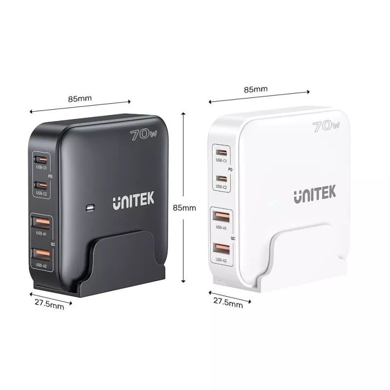 UNITEK P1229AWH01-EU mobiilseadme laadija universaalne valge vahelduvvool kiirlaadimine siseruumides