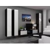 Cama suletud Kapp VIGO '180' 180/40/30 valge/must läikiv