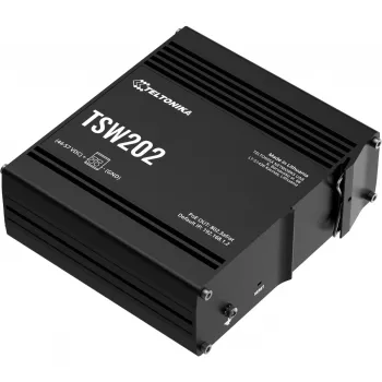 Teltonika TSW202 Hallatav L2 Gigabit Ethernet (10/100/1000) Power over Ethernet (PoE) Alumiinium, Sinine
