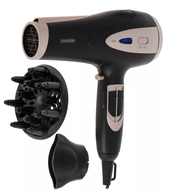 Adler Mesko MS 2287 föön 2400 W must, šampanja