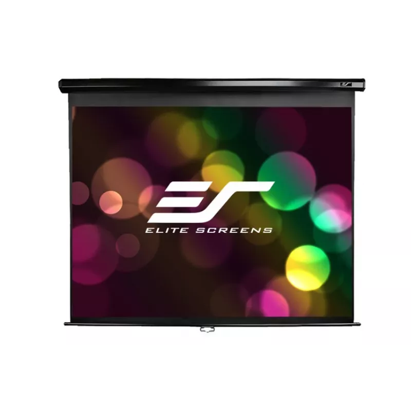 Manuaalne projektsioonekraan Elite Screens M128UWX 128 tolli 16:10 — nähtav pind 276 cm x 172,3 cm, välismõõdud 283,3 x 189,9 cm, 13,1 kg
