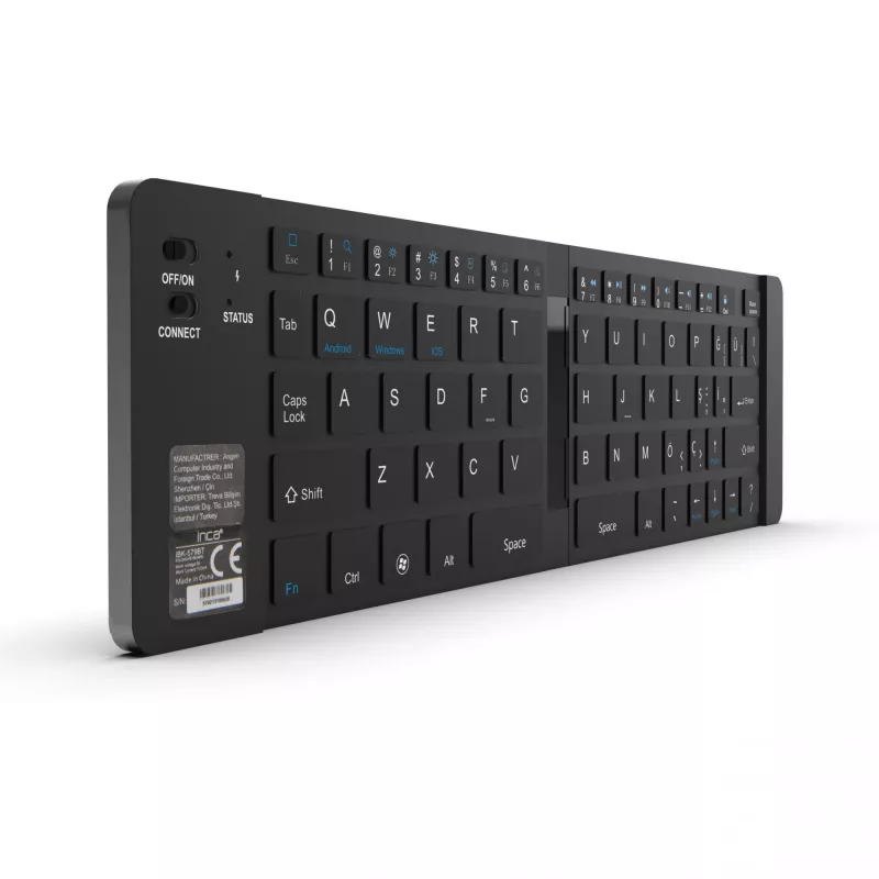 Juhtmevaba klaviatuur Inca IBK-579BT Bluetooth 66 klahvi metallikhõbedane