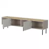 TV-kapp Cama Meble FELLINI 200x40x52 cm, kašmiirraam, õlitatud tammepuust pealispind