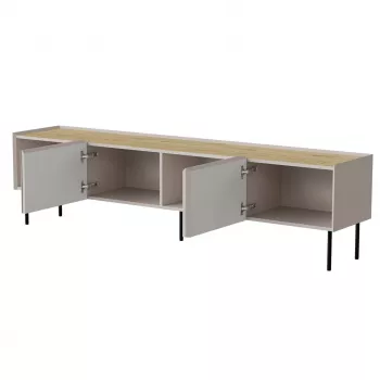 TV-kapp Cama Meble FELLINI 200x40x52 cm, kašmiirraam, õlitatud tammepuust pealispind