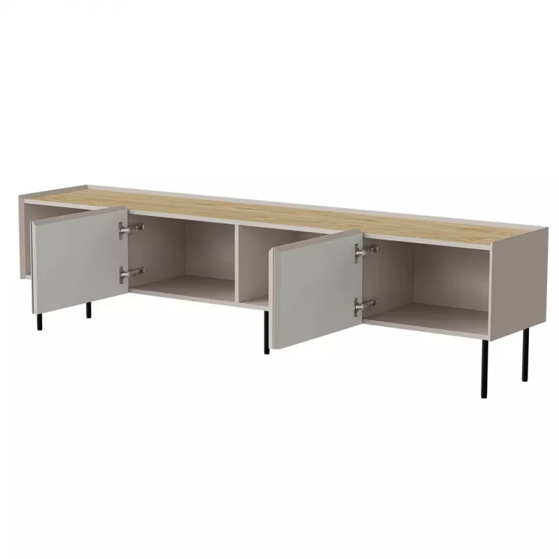 TV-kapp Cama Meble FELLINI 200x40x52 cm, kašmiirraam, õlitatud tammepuust pealispind