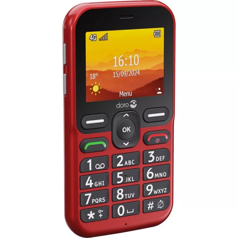Doro Leva L10 4G, suure nupuga telefon, punane (380571)