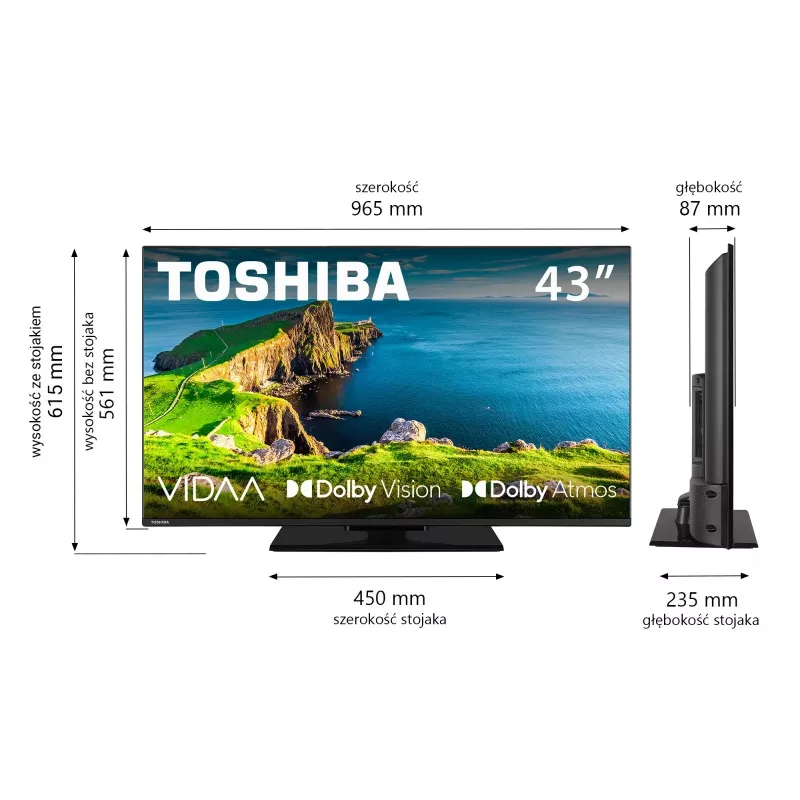 TV LED 43UV3F63DG 43-tolline LED-ekraan 4K eraldusvõime