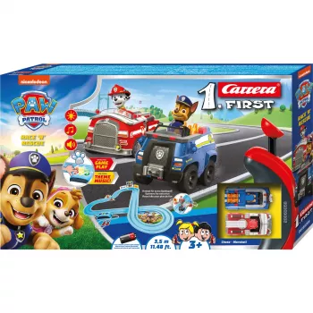 CARRERA võidusõidurada First Paw Patrol Race N Rescue 3,5 m – autorajakomplekt