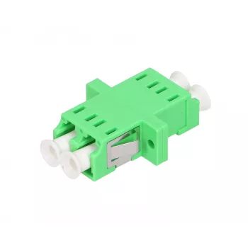 Fiiberoptiline adapter Extralink LC/APC Singlemode Duplex, roheline, LC/APC pistikud