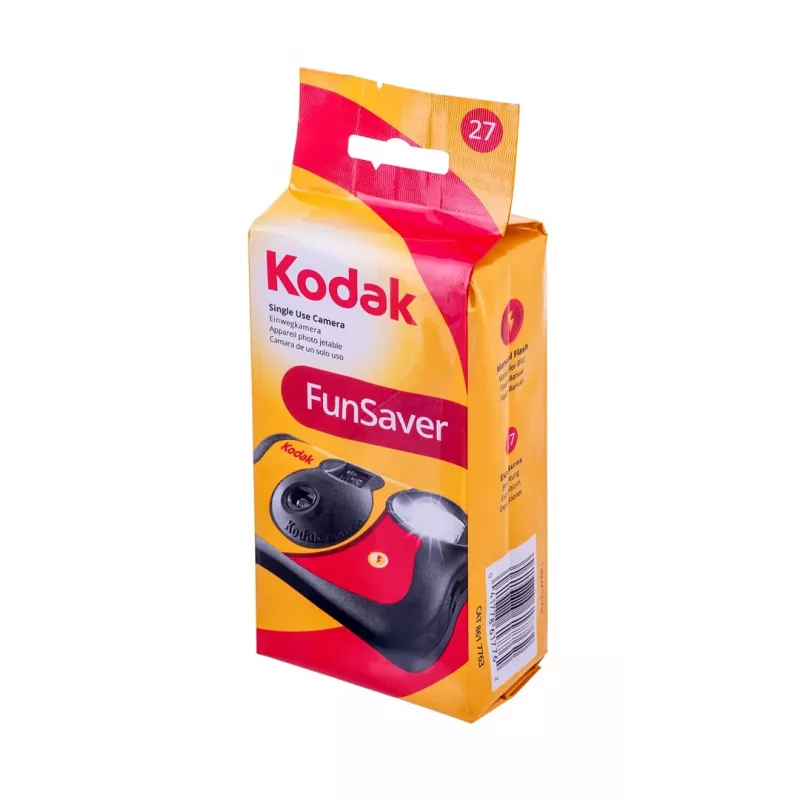 Kodak FunSaver välguga ühekordne kaamera, värvifilm ja välk, 27 fotot, ISO 400