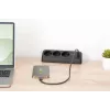 Pistikupesa DIGITUS 3-suunaline 2×USB-A ja 1×USB-C, 3 vahelduvvoolu pistikupesa tüüp E/F, 1,5 m kaabel, must