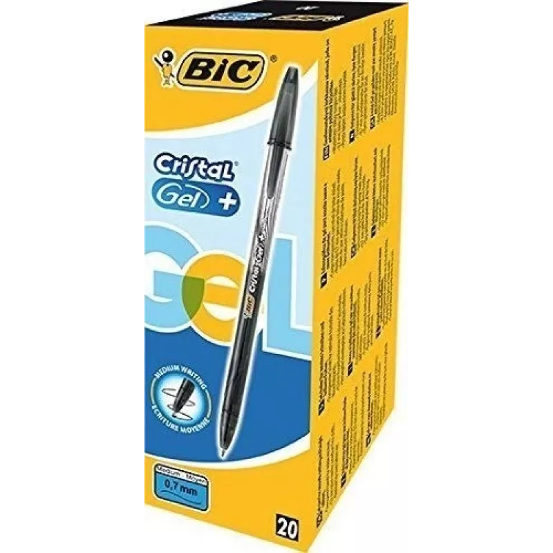 BIC geelpliiats CRISTALGEL 0,7 mm, must, 1 tk. 721286