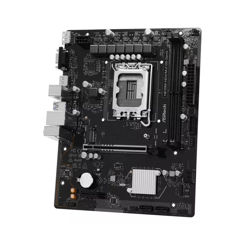 Emaplaat ASRock H610M-HDV/M.2 D5 Gen5 (LGA1700, mATX, DDR5, PCIe 5.0)