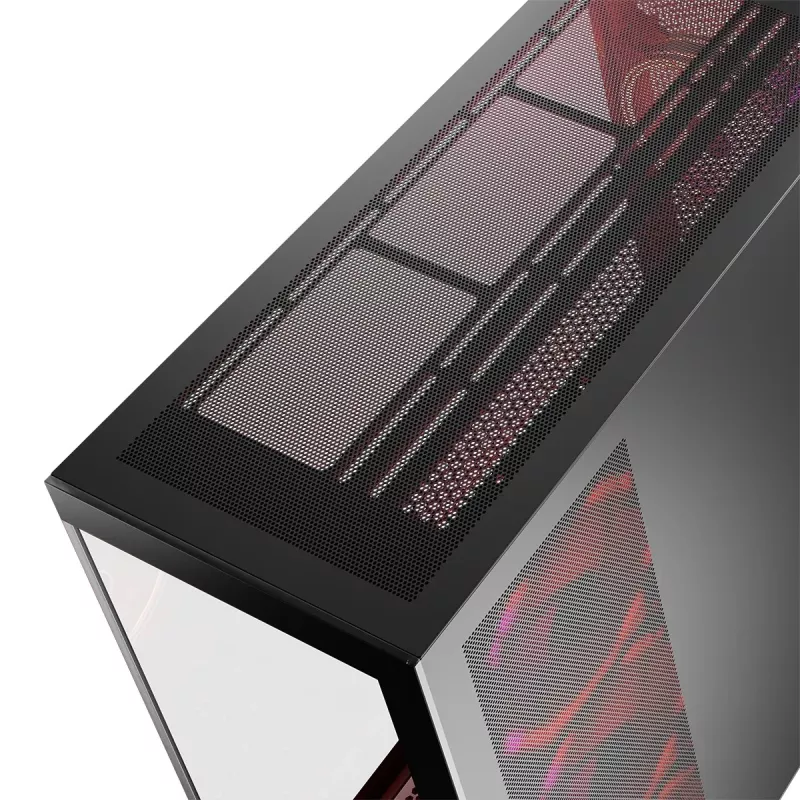PC-korpus MODECOM Volcano SPACE APEX ARGB Midi Tower, karastatud klaas, USB-C, toetab ATX/microATX/Mini-ITX, GPU kuni 430 mm, CPU jahuti kuni 180 mm