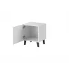 Öökapp cama meble PAFOS 2 tk, 45x40x51 cm, valge matt, MDF/puitlaastplaat, 16 mm raam