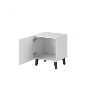 Öökapp cama meble PAFOS 2 tk, 45x40x51 cm, valge matt, MDF/puitlaastplaat, 16 mm raam